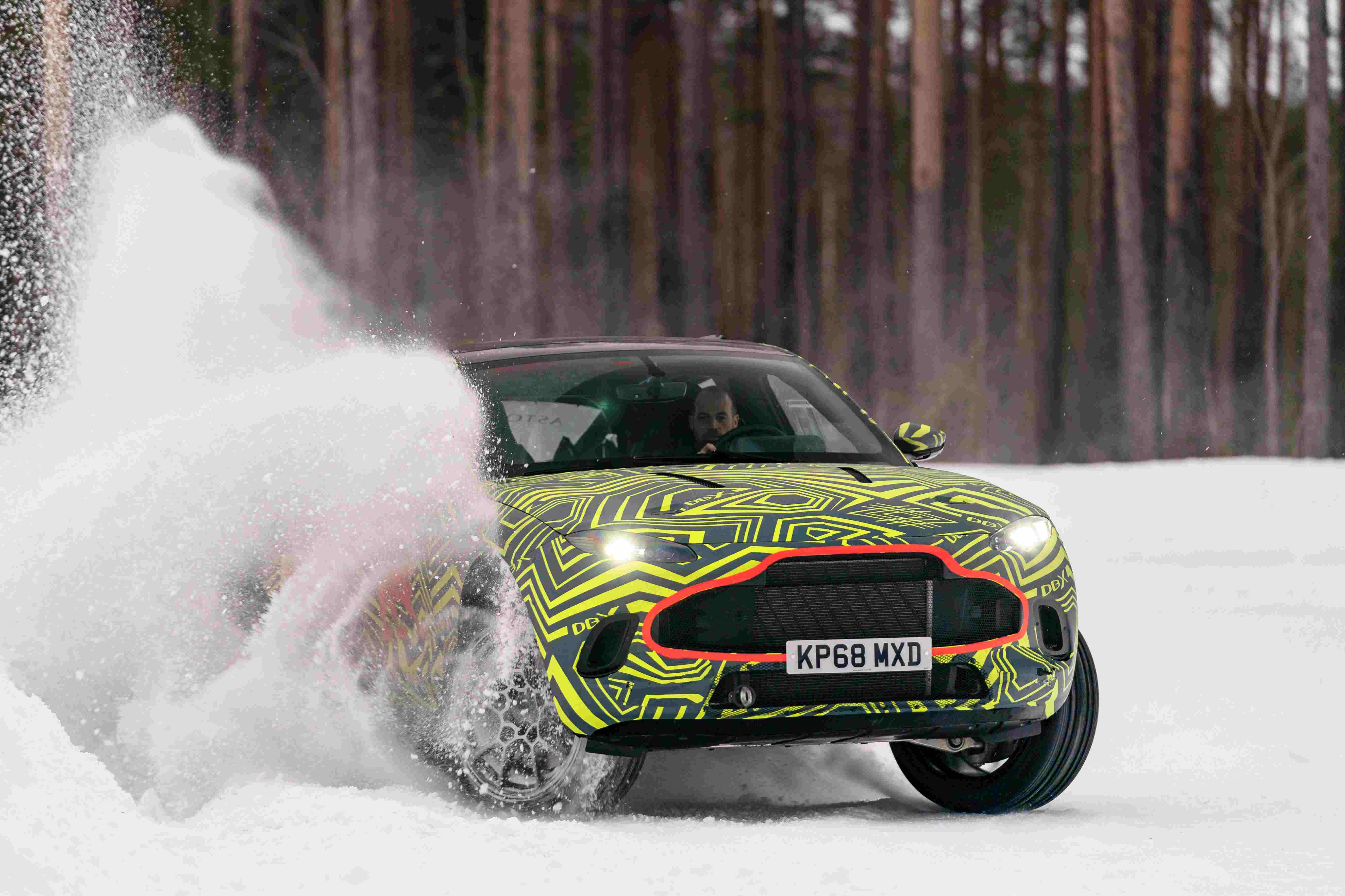 Aston Martin testing its DBX SUV concept to the exteme in Sweden