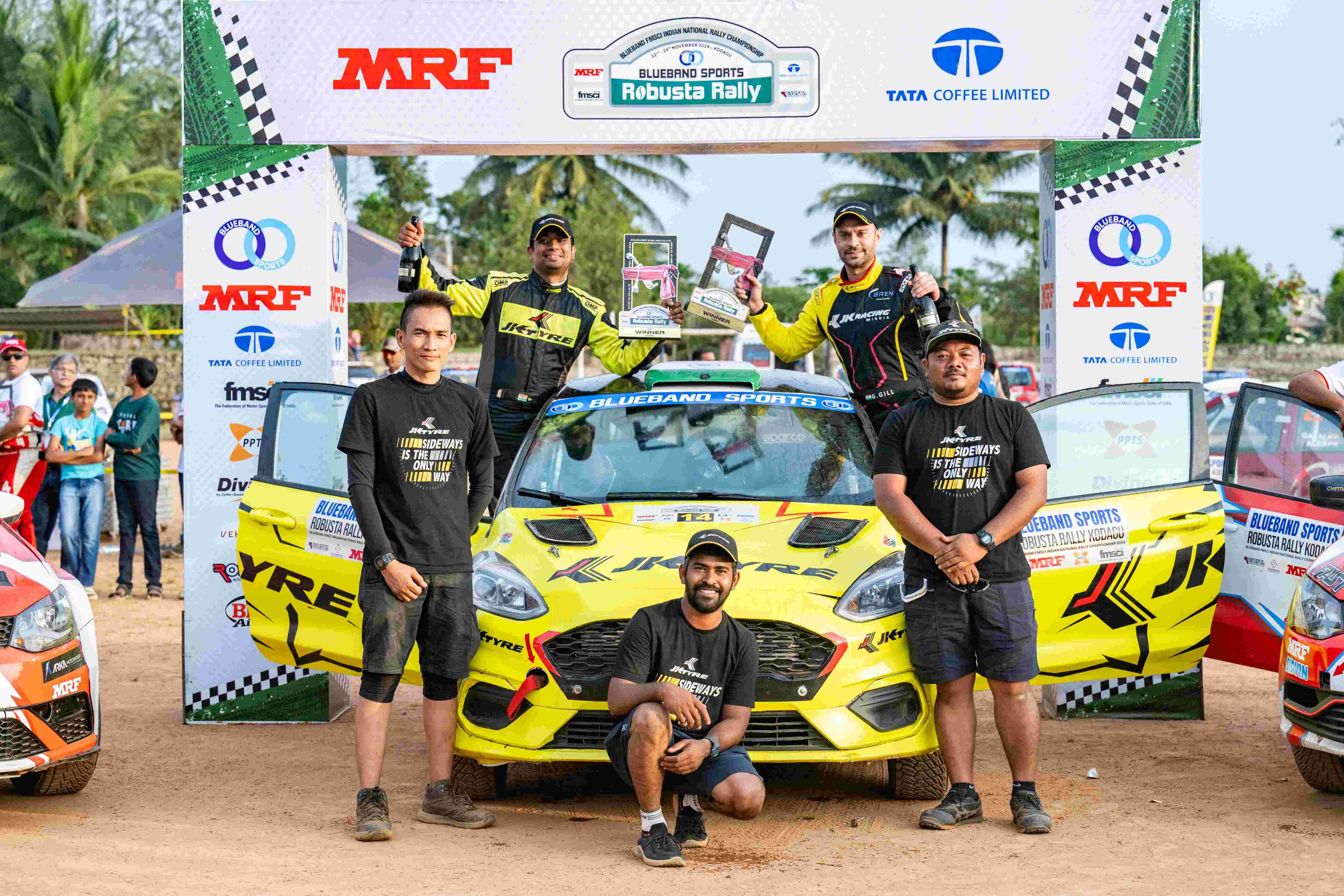 Gaurav Gill wins fifth round of the 2024 INRC at Coorg