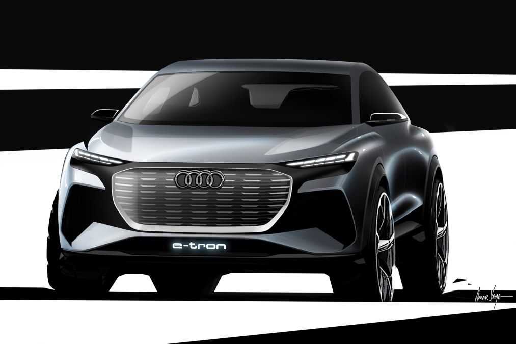 Audi Q4 e-tron – sketches preview Geneva concept