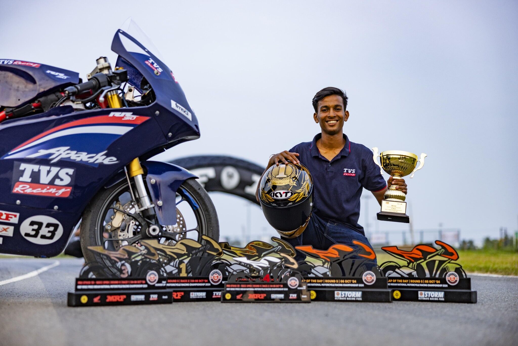 “We have achieved a lot more than we had thought,” TVS Racing’s Sarthak Chavan on winning multiple national championships in the 2024 INMRC