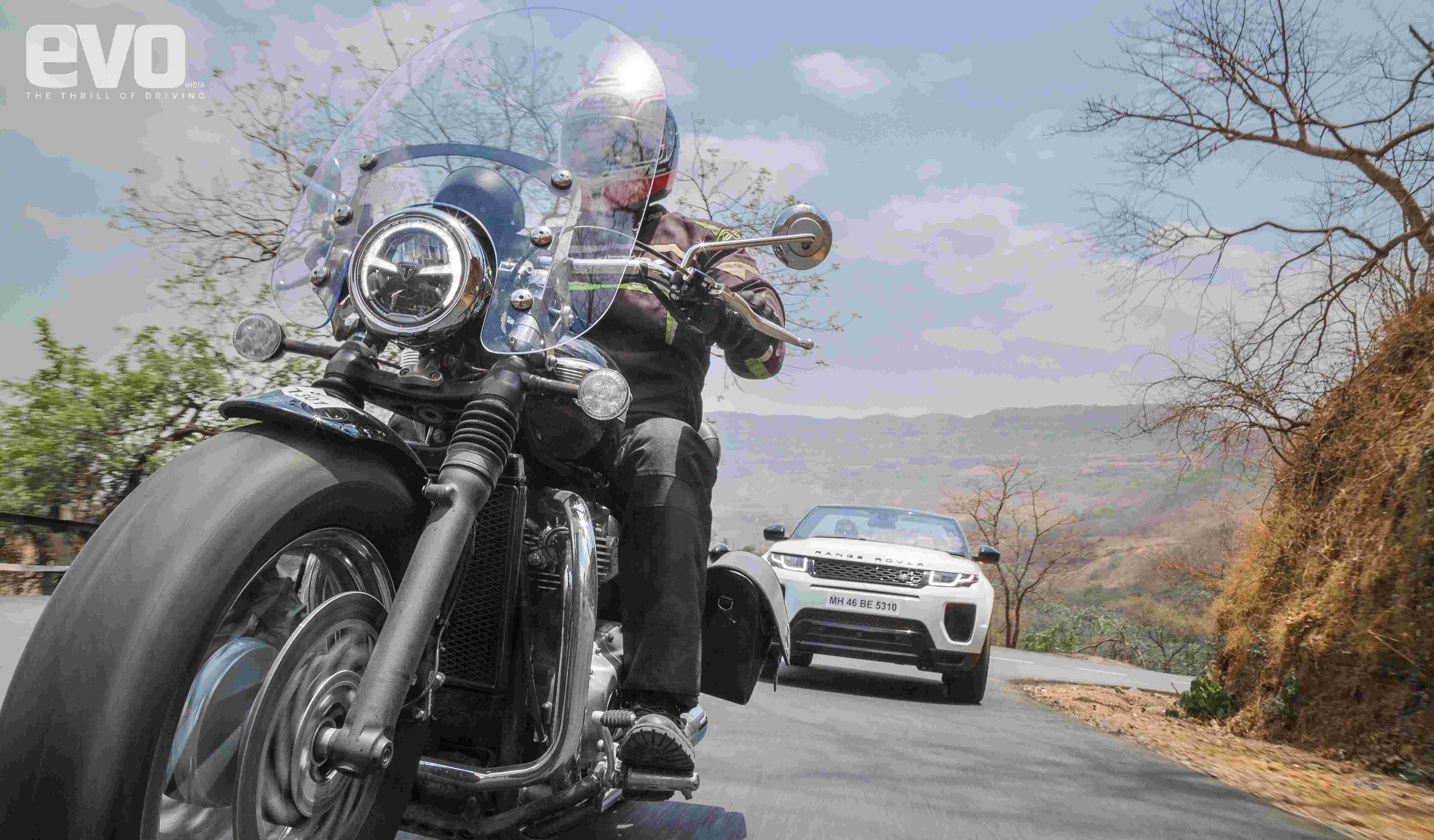 Drop-top British icons – Evoque Convertible and Bonneville Speedmaster