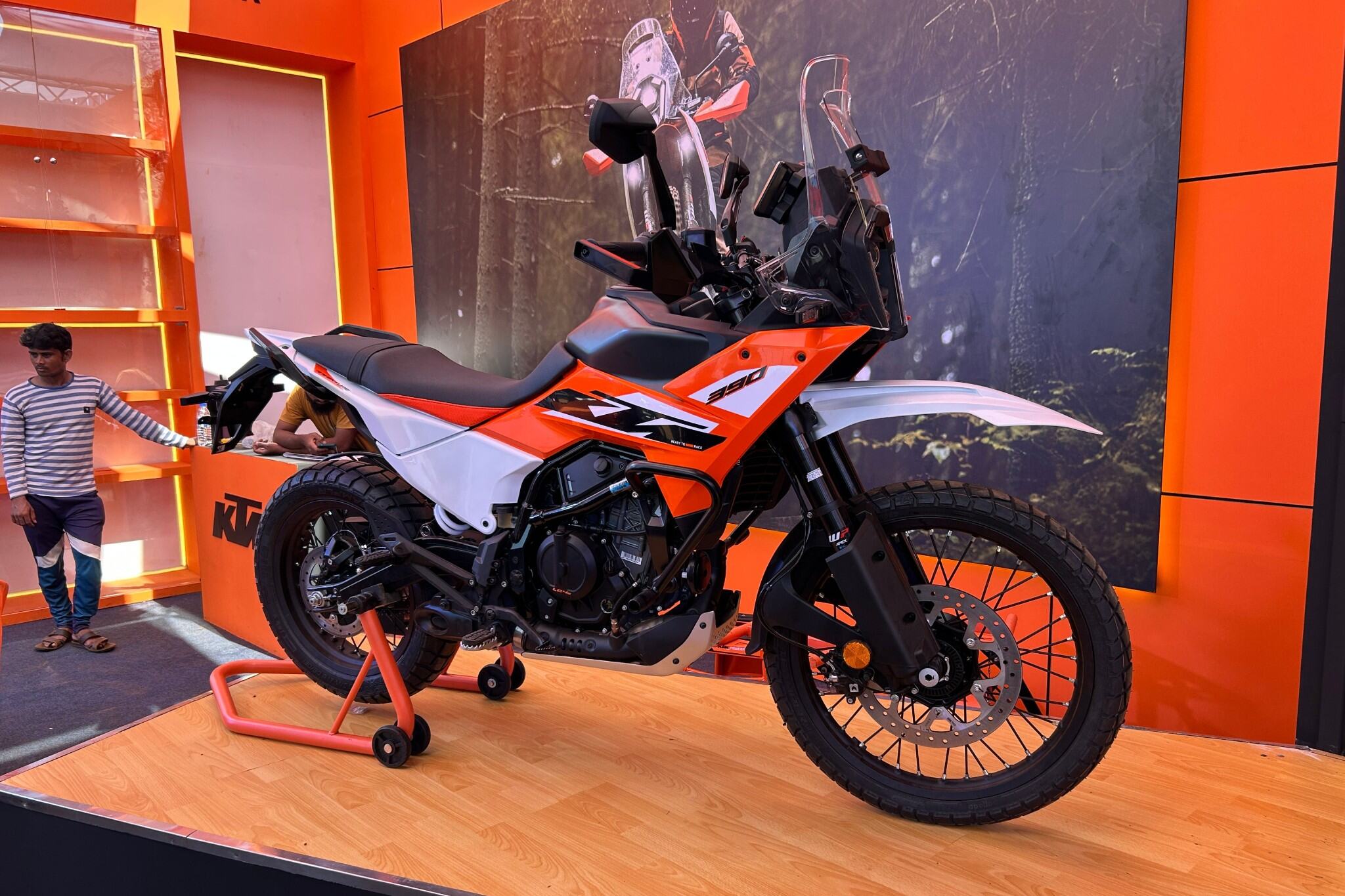 KTM 390 Adventure S and 390 Enduro R showcased at India Bike Week 2024