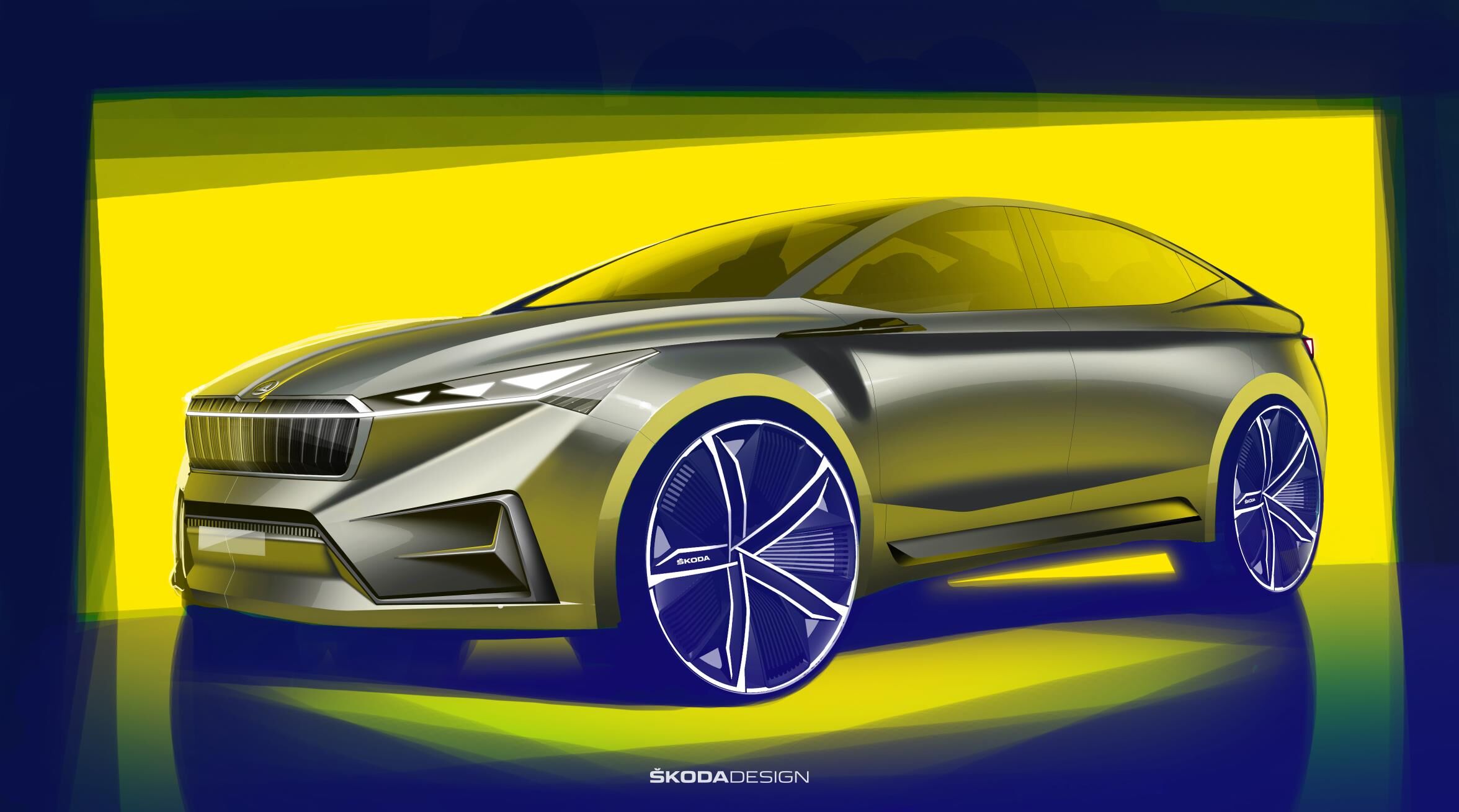 Skoda releases sketches of Vision iV concept