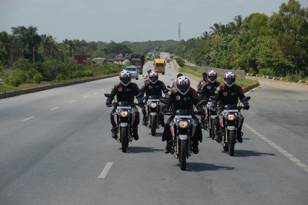 Motorcycle Expedition flagged off from Bengaluru by Corps of Military Police